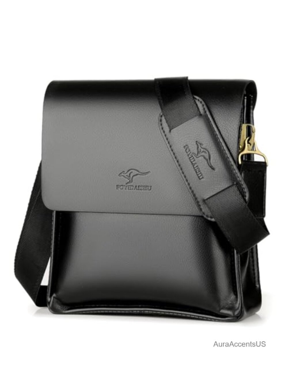 PU Leather Crossbody Messenger Bag Unisex Travel Business